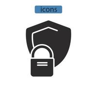 skydd ikoner symbol vektorelement för infographic webben vektor
