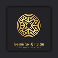 lyxig guld prydnad emblem design elegant linjekonst dekorativ logotyp. hotell etikett mall vektor