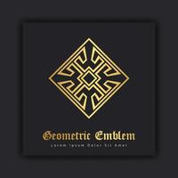 lyxig guld prydnad emblem design elegant linjekonst dekorativ logotyp. hotell etikett mall vektor