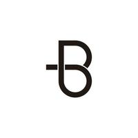 buchstabe bb schleife runde geometrische linie logo vektor