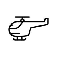 Hubschrauber-Symbolvektor. Transport, Luftfahrzeug. Liniensymbolstil. einfache Designillustration editierbar vektor