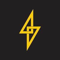 buchstabe s dreieck donnerform symbol logo vektor