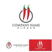 chili peppar logotyp vektor ikon illustration formgivningsmall