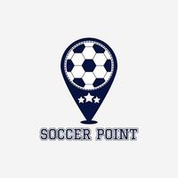 Fußballpunkt-Logo, Vektor-Logo-Illustration passend für Meisterschaft oder Team vektor
