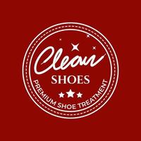 Logo-Vorlage für saubere Schuhe vektor