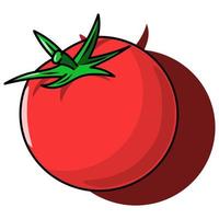 Vektor-Illustration von frischen Tomaten in leuchtend roter Farbe vektor