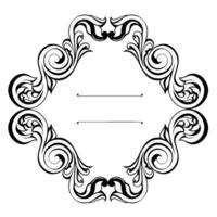 vektor damast vintage barock rulla prydnad virvel. viktoriansk monogram heraldisk sköld swirl.retro blommigt blad mönster gränsen lövverk antika akantus kalligrafi graverad tatuering. kakel dekorelement