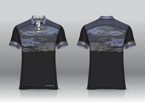Poloshirt einheitliches Design für Outdoor-Sportarten vektor