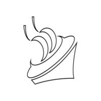 Kuchen Symbol Logo Design Illustration Bild vektor