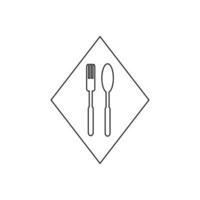sked och gaffel ikon vektor illustration bild