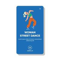 kvinna street dance koreografi prestanda vektor