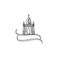 Moschee-Logo-Bild-Vektor-Illustration-design vektor