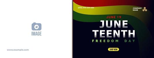 juneteenth banner abstrakt, afrikanska frihetsdagen. landskap bakgrundsdesign. vektor