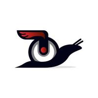 Rennschnecken-Logo-Design, Illustrationsvorlage für Naturtiersymbole, Turbo vektor