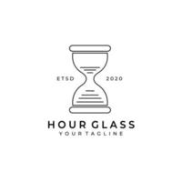 Hourglass Logo Line Art Vector Illustration Design einfaches Logo für Branding Company Store Business