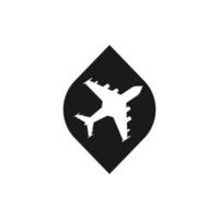 Flugzeug-Symbol-Vektor-Logo-Illustration vektor