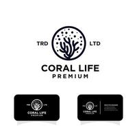 coral life logotyp design vektor