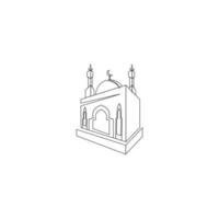 Moschee-Logo-Bild-Vektor-Illustration-design vektor