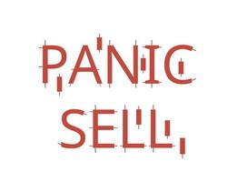 Panikverkäufe sind der plötzliche, weit verbreitete Verkauf eines Wertpapiers, das eher auf Angst als auf einer begründeten Analyse basiert und zu einem Kursverfall führt vektor