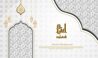 arabischer eleganter luxus ornamentaler islamischer hintergrund mit dekorativem ornament premium-vektor des islamischen musters vektor