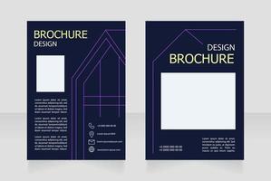arkitektur och designservice blank broschyrdesign vektor