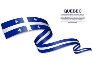 viftande quebecs flagga vektor