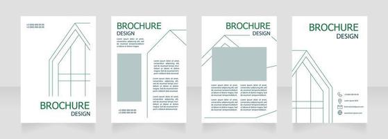 miljövänliga byggmaterial blank broschyr design vektor