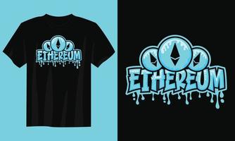 ethereum typografi citat t-shirt design vektor