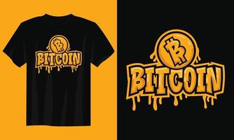 Bitcoin-Typografie-Zitat-T-Shirt-Design-Vektor vektor