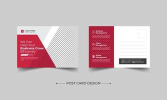 Corporate Professional Business Postkartendesign, Corporate Postkartenvorlagendesign. Veranstaltungskartendesign, EDM-Vorlage für Direktmailings, Einladungsdesign, druckfertiges professionelles Unternehmen vektor