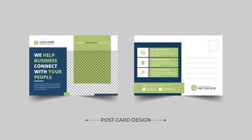 Corporate Professional Business Postkartendesign, Corporate Postkartenvorlagendesign. Veranstaltungskartendesign, EDM-Vorlage für Direktmailings, Einladungsdesign, druckfertiges professionelles Unternehmen vektor