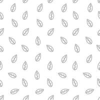 Nahtloses Muster mit vielen Blättern, Schwarz-Weiß-Farbe, modernes Design streift Hintergrund. Vektor-Illustration. vektor