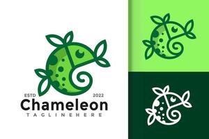 Chamäleon-Gecko-Logo-Design-Vektor-Vorlage vektor