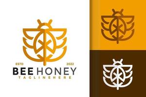Biene Honig kreative Logo-Design-Vektor-Vorlage vektor