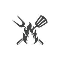 Grill-Logo-Icon-Design-Vorlage-Vektor vektor