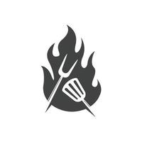 Grill-Logo-Icon-Design-Vorlage-Vektor vektor