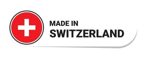 ikonen gjord i schweiz, isolerad på vit bakgrund vektor