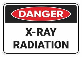 säkerhet tecken fara x-ray radiation.symbol illustration. osha och ansi standard. röntgen vektor