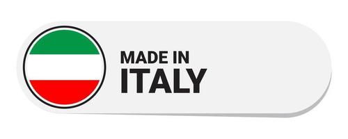 Symbol hergestellt in Italien, isoliert auf weißem Hintergrund vektor