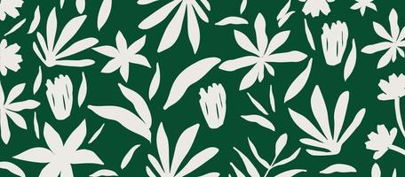 monokromatisk naturinspirerad form-doodle-kollektion. söta botaniska former, slumpmässiga barnsliga klotterutskärningar av tropiska löv, blommor och grenar, dekorativ abstrakt konstvektorillustration vektor