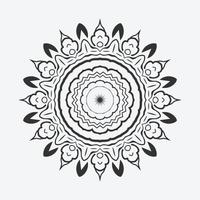 Mandala-Design-Hintergrund mit schwarzer Farbe vektor