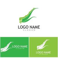 aloe vera wave logotyp mall vektor symbol natur