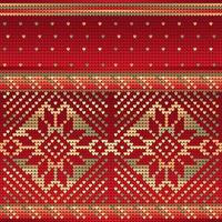 Roter Stern Musterdesign Weihnachten hässliche Strickjacke, roter Hintergrund vektor