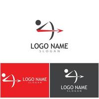 Bogenschütze Logo Vorlage Vektor Symbol Illustration Design