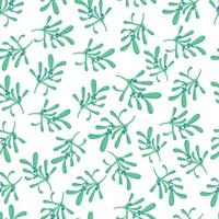 Mistel Zweige botanische Weihnachten Vektor nahtlose Muster