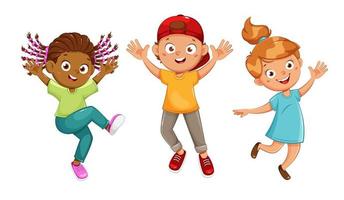 Alles Gute zum Kindertag. 1. juni. süße Cartoon-Kinder vektor