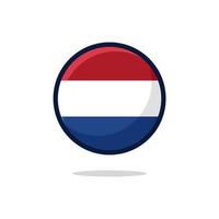 Nederländerna flagga ikon vektor