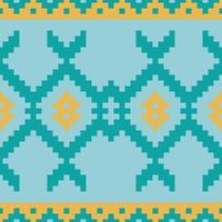 mexikanska etniska broderier, tribal konst etniskt mönster. himmelsblå och gul färgglada traditionella broderier. design för utskriftsstruktur. gränsen bakgrund för tapeter, omslagspapper vektor