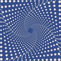 Muster der optischen Täuschung. Wirbel gepunktete Form. Moderne geometrische Kunst. abstrakter Hintergrund. optische kunsttapete. vektor