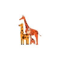 giraffillustration för djurlivets dag vektor